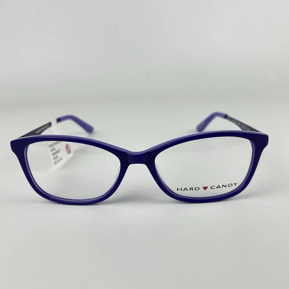 New Hard‎ Candy Women's HC42 Square Eyeglasses Frame Purple 52-16-135